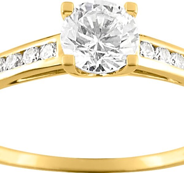 Bague oxyde de zirconium en or 375‰