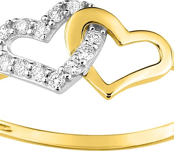 Bague oxyde de zirconium en or 375‰