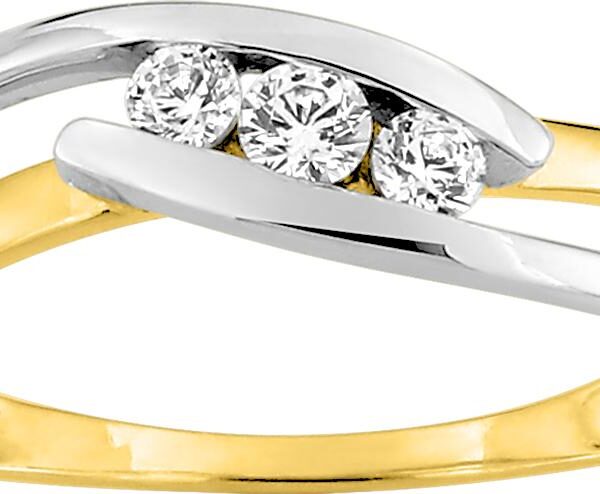 Bague oxyde de zirconium en or 375‰