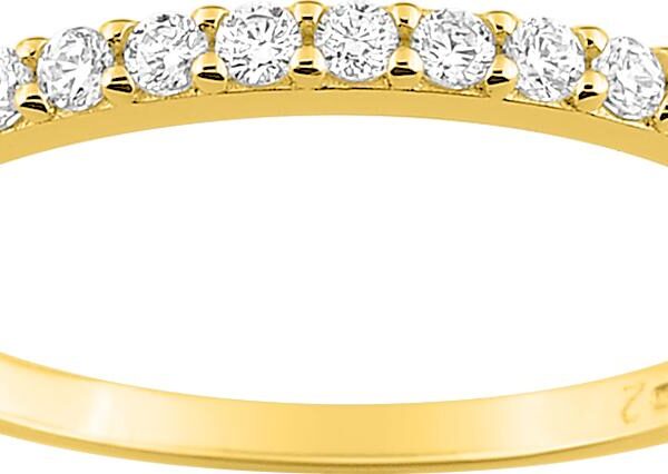 Bague oxyde de zirconium en or 375‰