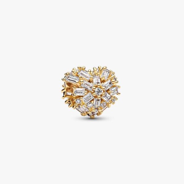 Charm Cœur Scintillant Doré